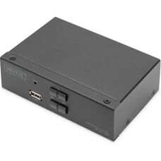 Przełącznik KVM Digitus DS-12851 - 4K DisplayPort - Czarny