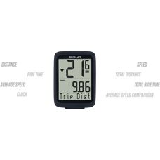 Sigma Sport BC 8.0 Wireless Fahrradcomputer - 8 Funktionen, Großes Display