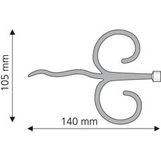 LIEDECO - Diana - 16 mm - schwarz - Curtain rod end cap