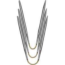 addi CraSyTrio Stricknadeln - 21cm, Messing, 3.5mm, Flexibel