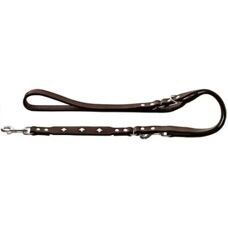Hunter Swiss Bio-Leder Führleine - Mittel - Braun/Schwarz