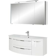 Pelipal Weiß Hochglanz Badmöbel-Set - Badezimmermöbel