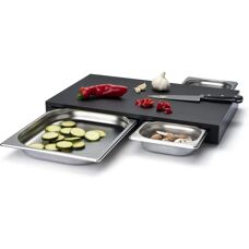 Continenta Multifunktionstisch - Schwarz - 50cm x 32,6cm