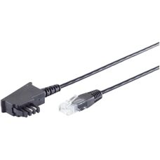 S/CONN 12-09075 Telefonkabel - VDSL Router, RJ45, Schwarz