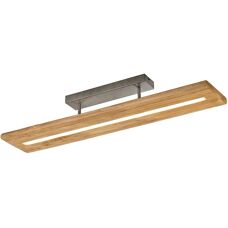 Lámpara de techo Brad vintage 27W LED madera - Luz cálida
