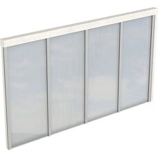 SKANHOLZ Seitenwand - 355 x 200 cm, Weiß, Holz, Polycarbonat