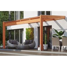 SKANHOLZ Novara Terrassendach - Braun, 450x309cm, Leimholz