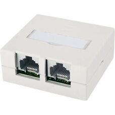 Telegärtner J00023A0056 2x RJ45 Weiß Kompakt Netzwerkdose
