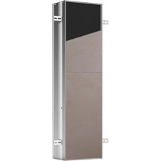 Emco - asis Modul plus, Badezimmer-Modul - Einbaumodell mit Glas- und Metallablagen - 25x90x15 cm - Badezimmer Typ