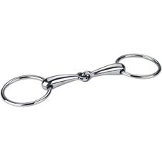 Covalliero Paard Bit - Holle Enkelgebroken RVS 12,5cm