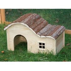 Casa per roditori KERBL Nature - Tetto curvo - 40x25x25cm