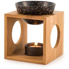 Pajoma 14576S Aromatherapielamp - Keramiek Bamboe Zwart