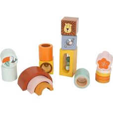 Small foot Wooden Safari Blocks - Educational Toy for Kids
