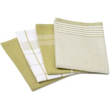 GÖZZE Baumwoll Küchentuch - 4er Pack - 50x70cm - Lindgrün