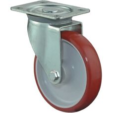 BS ROLLEN 150mm Rote Polyurethan Rollen - Transportrollen