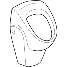 Geberit Renova Urinal - Zulauf von hinten, verdeckter Ablauf - Weiß