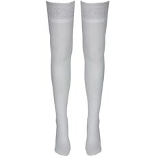 Cottelli Valkoiset Sukat Elegantilla pitsireunalla - Stockings