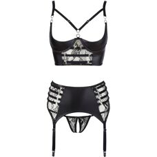 Abierta Fina - Shelf Bra Suspender Set - Dessous-Set
