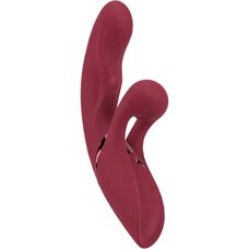 JAVIDA Rabbitvibrator mit Klopf-Funktion rot - Vibrator
