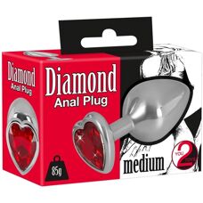 You2Toys Vörös Gyémánt Anal Plug - Kezdőknek szánt anális játék