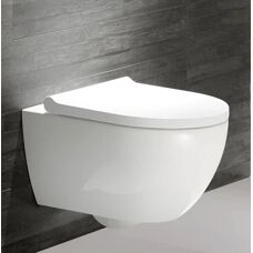 Geberit Acanto Wand-WC-Set - Rimlos, 6/5/4L, Weiß