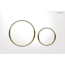 Placă de comandă Geberit Sigma 20 - Alb/Oro - Pies de WC