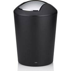 Kela 22300 poubelle - Couvercle basculant, 5L, Noir