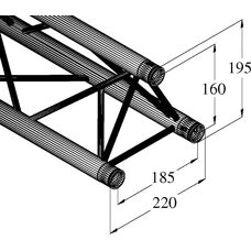 Alutruss Quick-Lock Avstandsdeler 210mm - Avstandsdeler