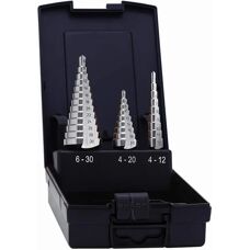Set di punte a gradini HSS Exact 05332 - 3 pezzi, 6-30mm