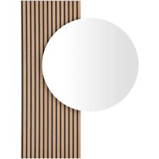 MÖBELPARTNER Spiegel Loft 701937 - Silber - 65cm - Wandpaneel mit Akustikoptik - Made in Germany