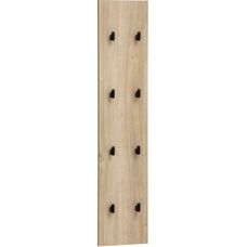 Schildmeyer Emmik Garderobenpaneel - Weiß Eiche - 8 Haken