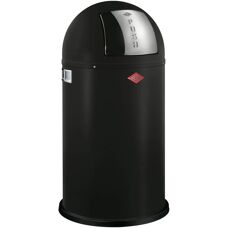 Wesco 175 831 Pushboy - Prullenbak - 50L - Zwart mat