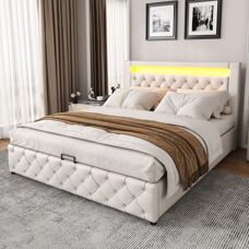 REDOM - Letto contenitore - 160x200 cm - LED - cama
