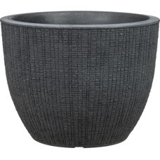 Maceta Scheurich Stony Black - Redonda, 47cm - Uso Exterior