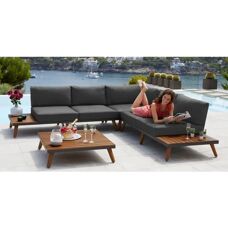 MERXX Athen Gartenlounge-Set - 5-Sitzer Gartenmöbel