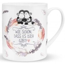 Grande tazza Sheepworld Nero, Grigio, Rosa, Bianco - Tazza