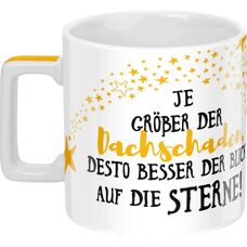 Tazza in porcellana gialla Sheepworld - 45 cl - Manico quadrato