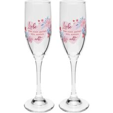 Set di flute di champagne Sheepworld Motiv ECHT