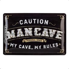 Nostalgic-Art Panneau Caverne Homme - Métal 20x30cm