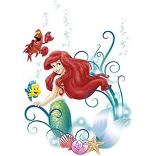 KOMAR Arielle Wall Decal - Princess Sea, Colorful, 50x70cm