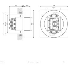 EVN LED-Wandeinbauleuchte - 3000K IP44 - Anthrazit, 76mm