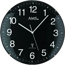 Horloge Murale Quartz Noire AMS F5959 - Horloges Murales - Publicité