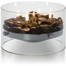 Philippi Fire - Przenośny wewnętrzny kominek ze stali nierdzewnej - Ogień (23 x 14 cm)