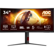 AOC G4 CU34G4 Monitor de jogos ultrawide curvo de 34" - Preto, Vermelho