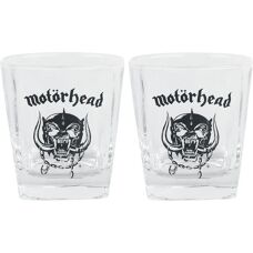 Motorhead Glassesett - 2 Whiskyglass & Underlegg - Unisex