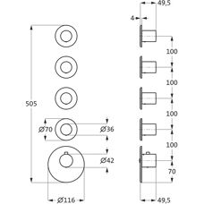 Herzbach Herzbach XL Universal-Thermostat-Modul - Chrom