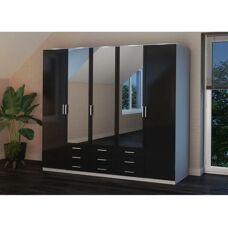 Priess Amsterdam Kleiderschrank - Modern, LED, 5 Türen