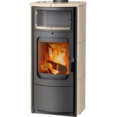HARK Opera B Kachel creme - 7 kW, Wirkungsgrad 81%, Fliesendesign - Kaminofen