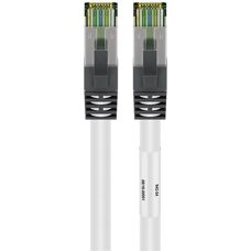Goobay 55124 Netværkskabel - 1m, Cat8.1, S/FTP, Hvid - Netværkskabel