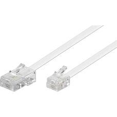 Goobay 6m Telefonkabel - Flach Schwarz - RJ-45/RJ-11